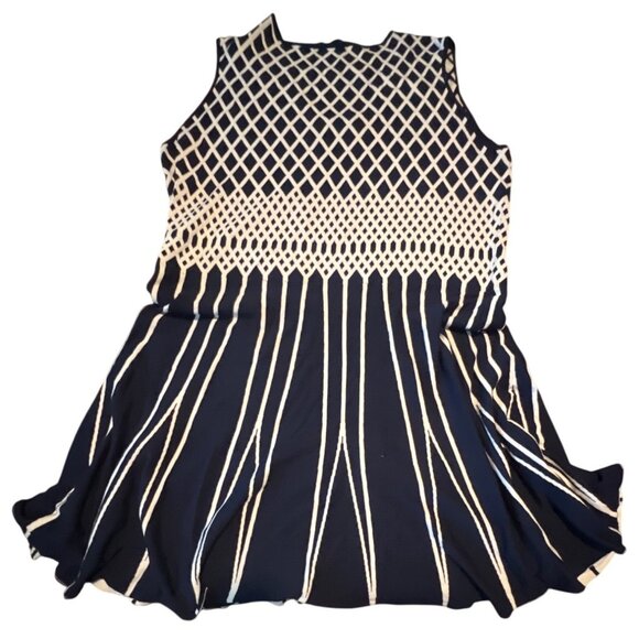 Ashley Stewart Womens Knit Sleeveless Diamond Pattern Dress Size 26 - Picture 5 of 5